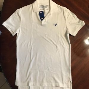 American Eagle White Polo Shirt